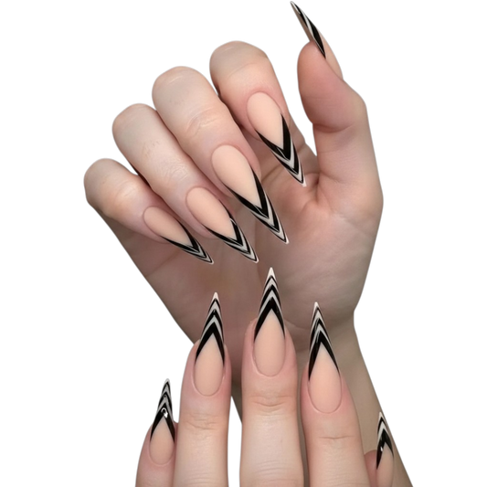 Split Decision | Extra Long Matte Stiletto Press-On Nails