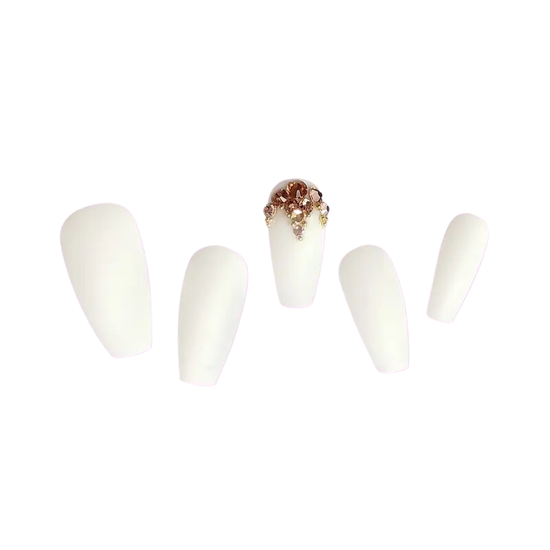 White Gold Luxe Nails