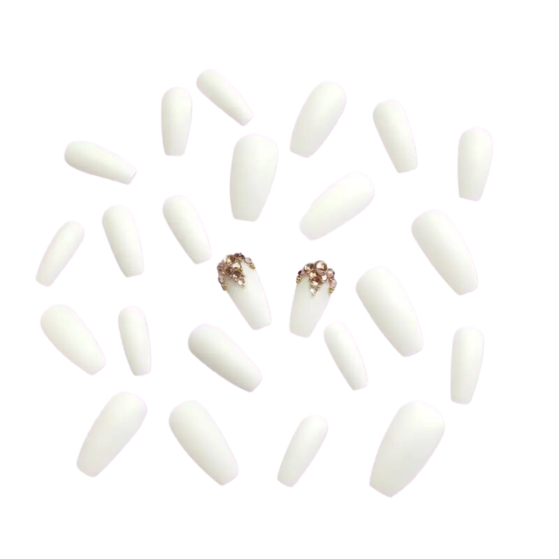 White Gold Luxe Nails