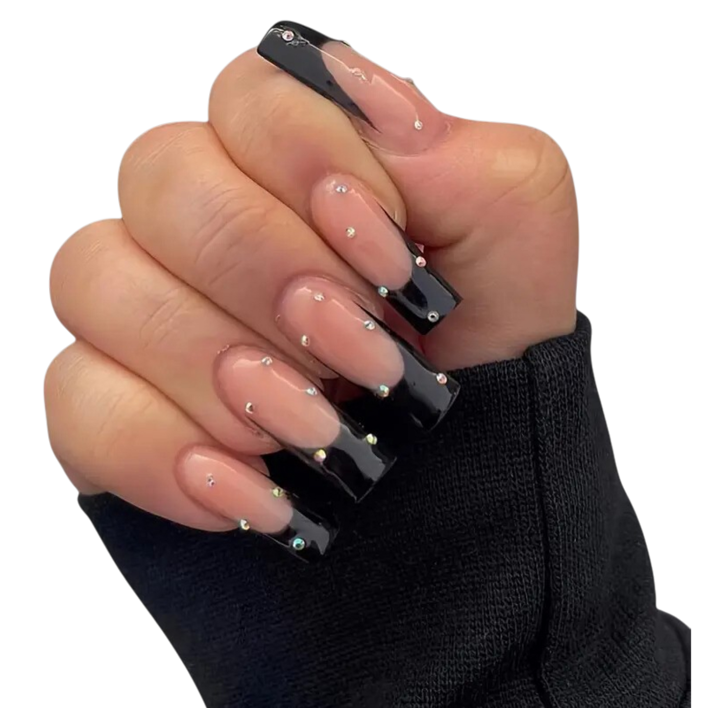 After Dark | Black French Square Press-On Nails