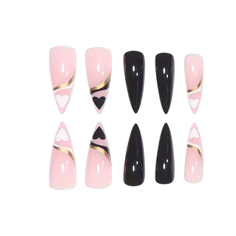 Love Struck | Extra-Long Stiletto Heart Press-On Nails