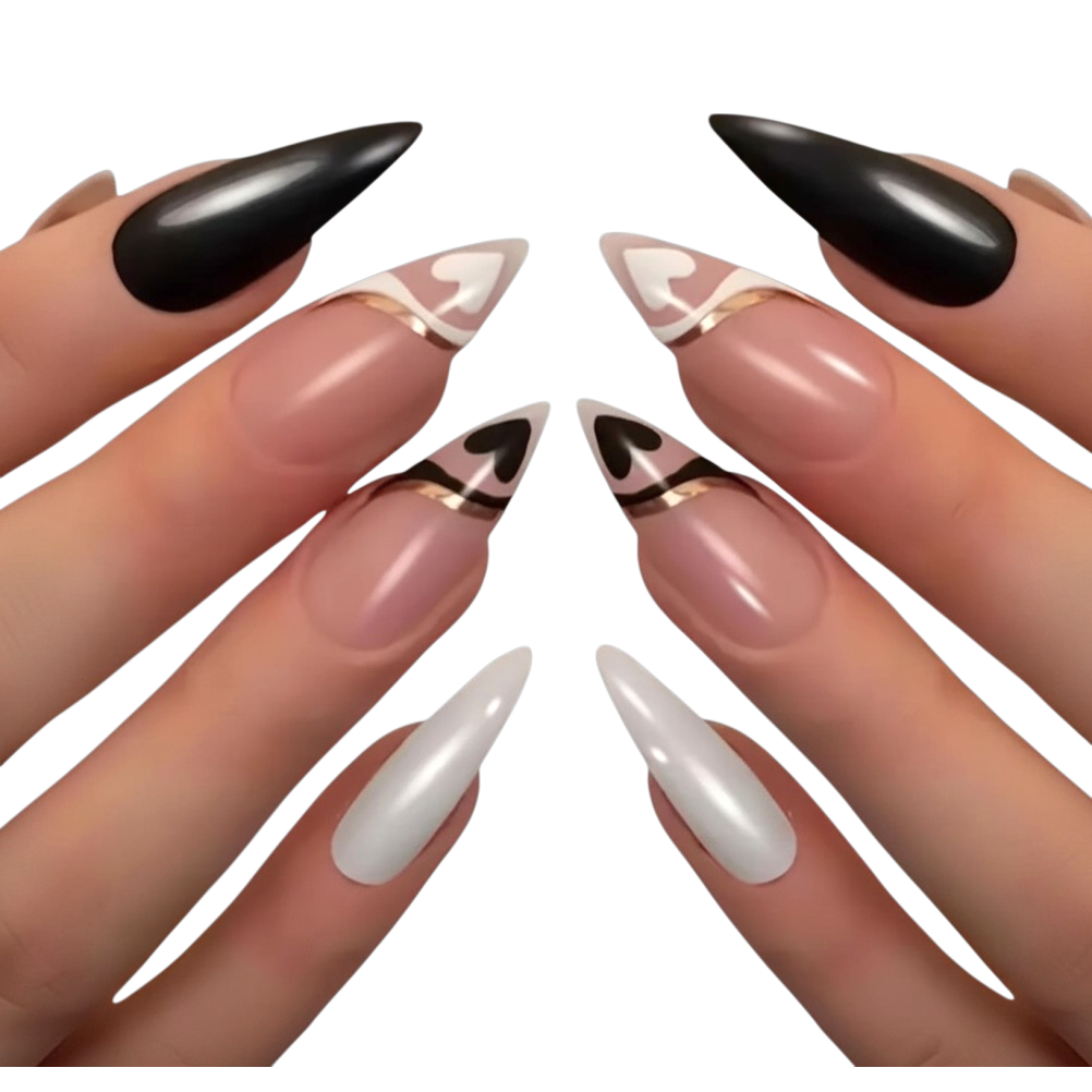Love Struck | Extra-Long Stiletto Heart Press-On Nails