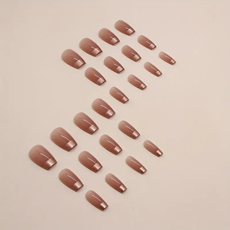 Bronze French Tip Nails