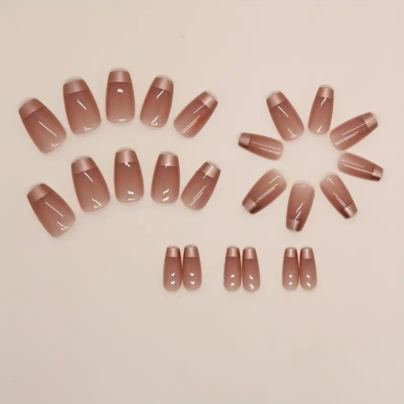 Bronze French Tip Nails