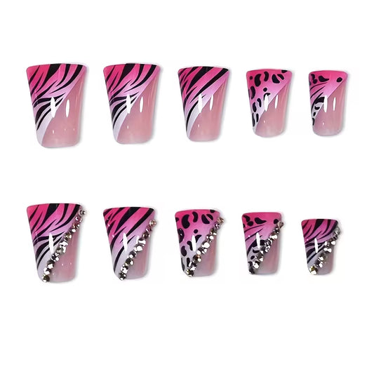 Wild Pink Medium Duckbill Press-On Nails