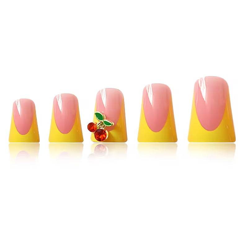 Cherry Pop Medium Duckbill Press-On Nails