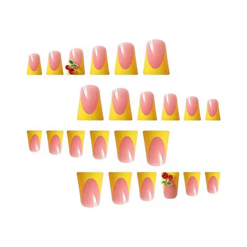 Cherry Pop Medium Duckbill Press-On Nails