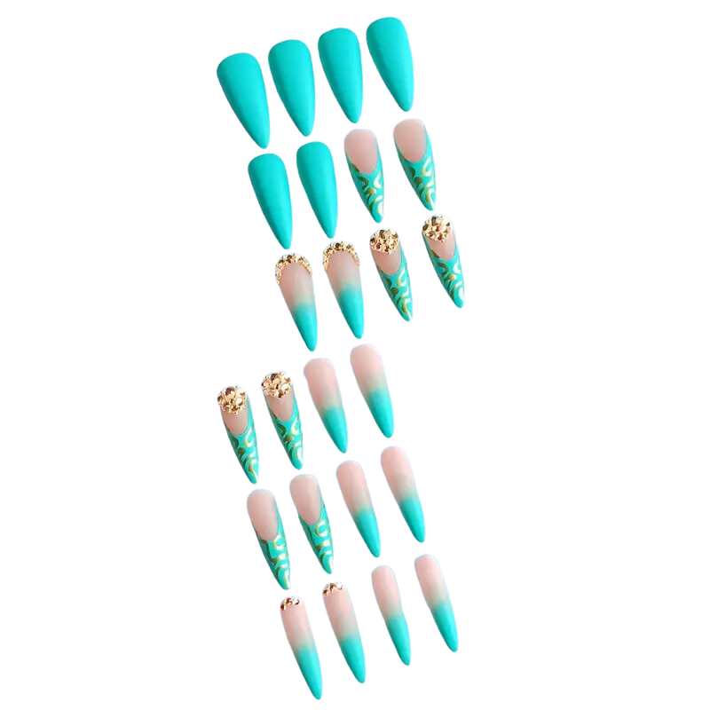 Turquoise Treasure Nails