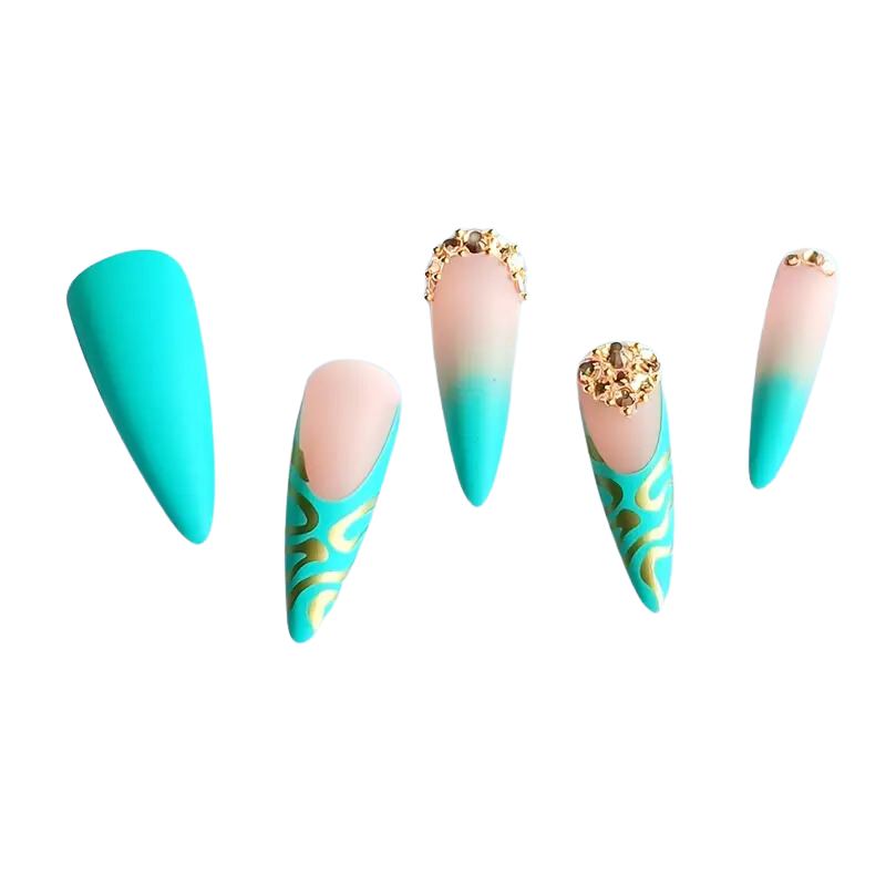Turquoise Treasure Nails