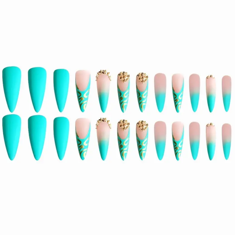 Turquoise Treasure Nails