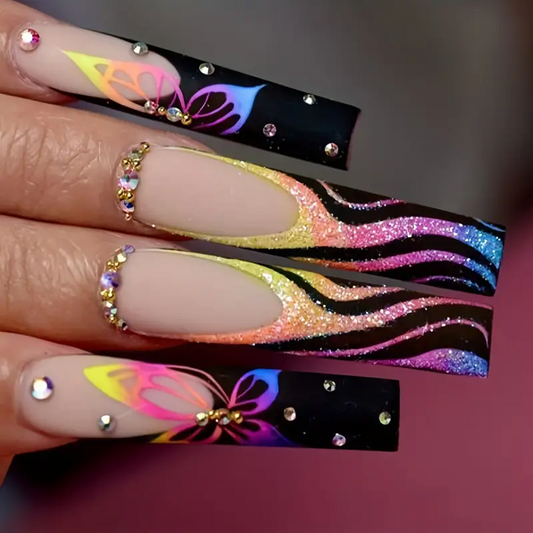 Cosmic Butterfly Nails