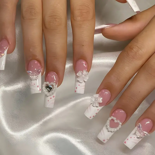 Crystal Butterfly Nails