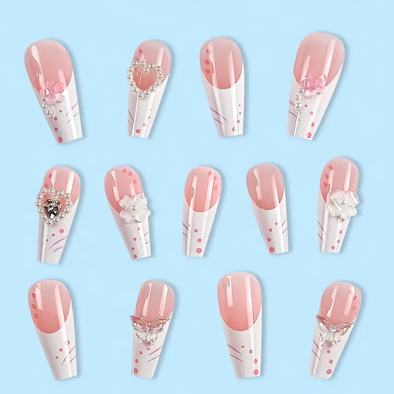 Crystal Butterfly Nails