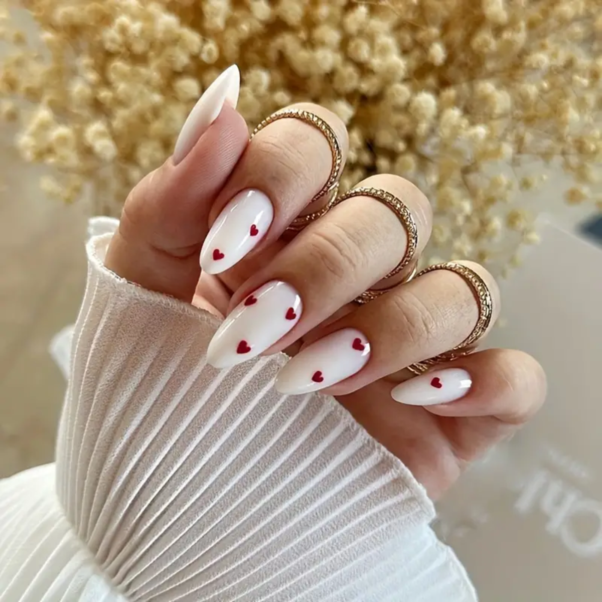 Classic Heart Nails