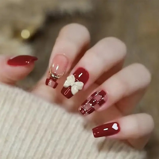 Hearts & Bows Nails