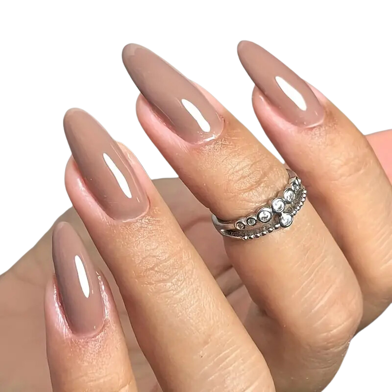 Glossy Nude Nails