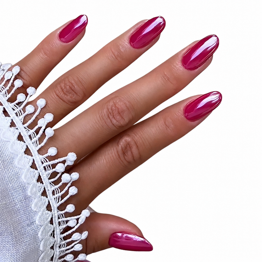 Gloss & Go Long Oval Press-On Nails | Glossy Solid Color