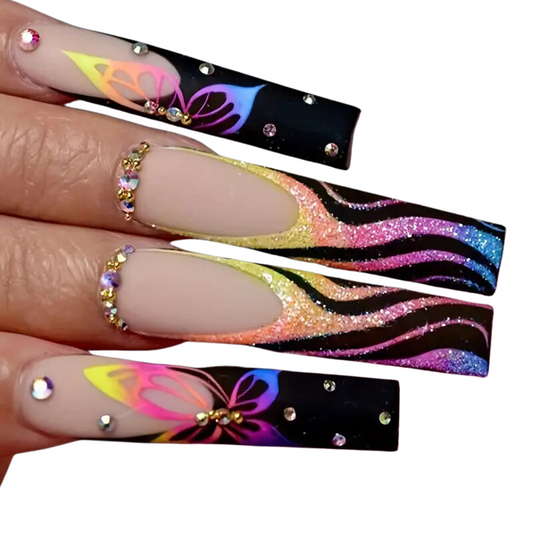 Cosmic Butterfly Nails