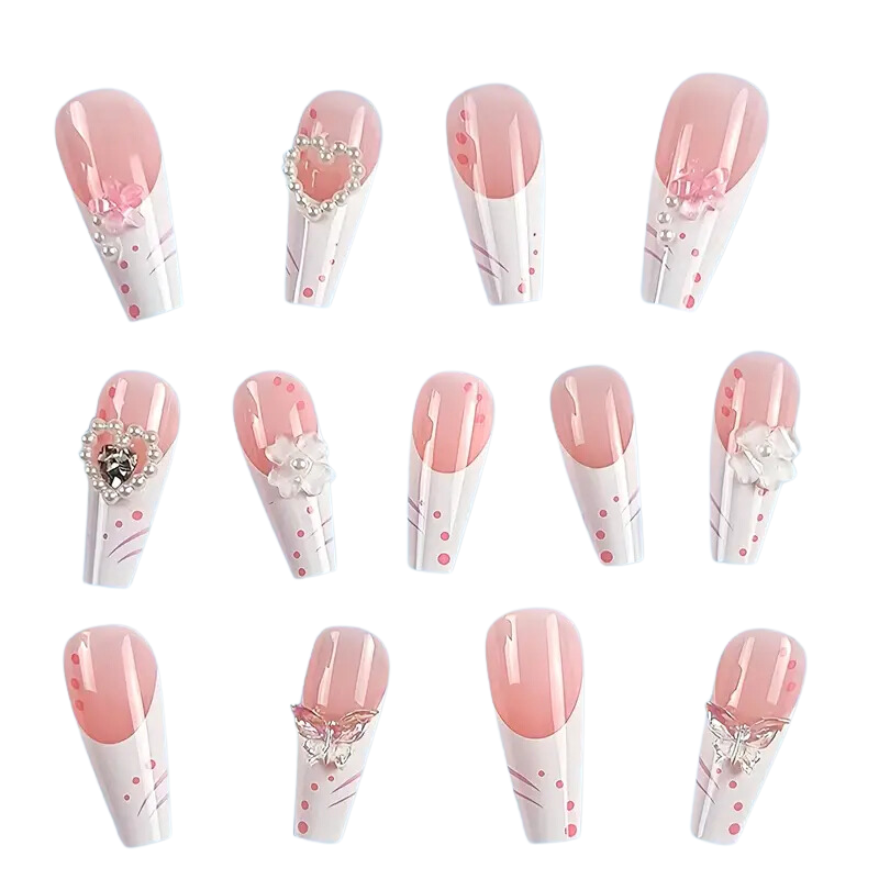 Crystal Butterfly Nails