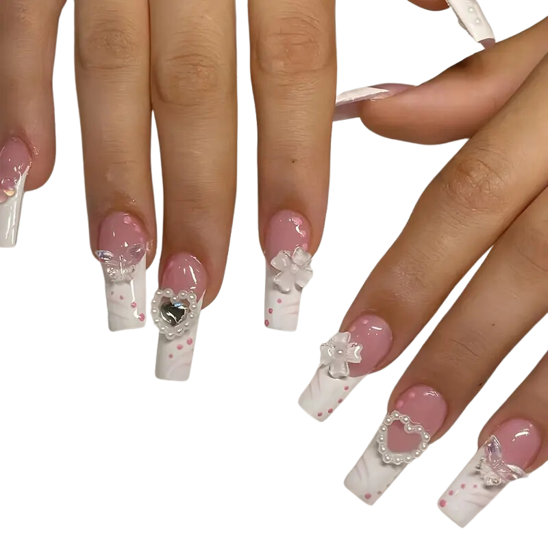 Crystal Butterfly Nails