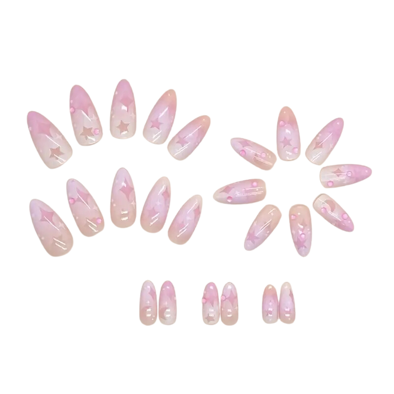 Pink Star Nails