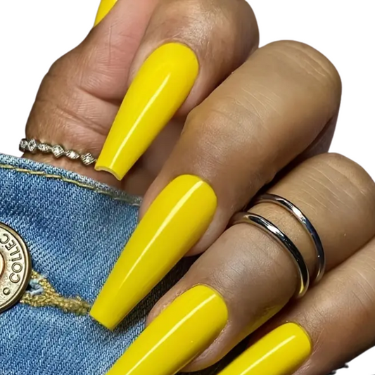 Lemon Drip Nails