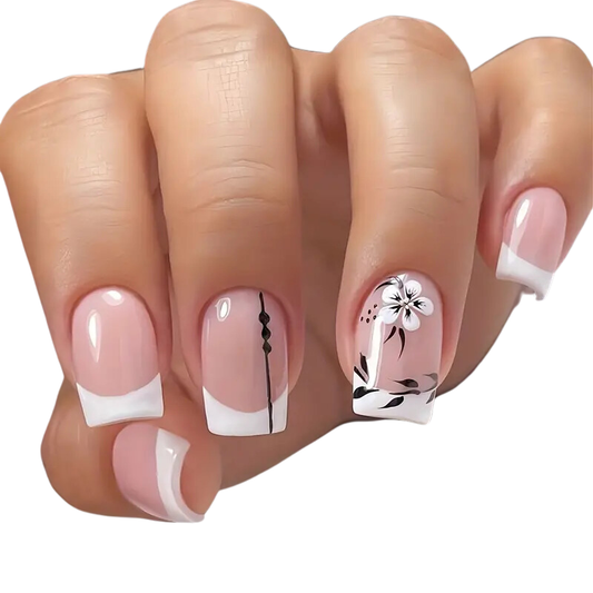 Petal Contrast Nails