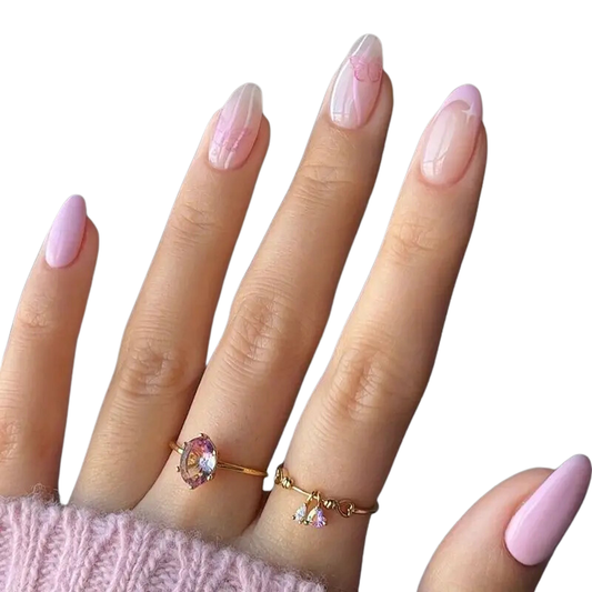 Pink Flutter Nails