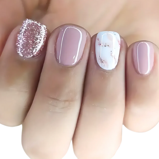 Pink Glitz Mini Nails