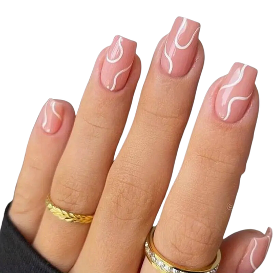 Pink Swish Nails