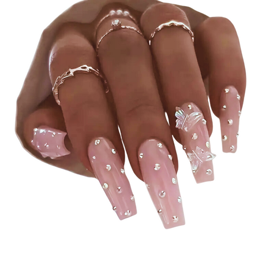 Royal Flutter Nails