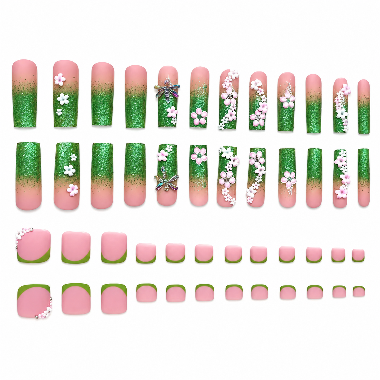Secret Garden Matching Nail & Toe Set