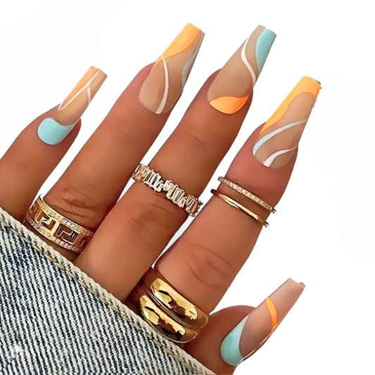 Serenity Swirl Nails