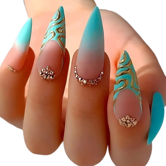 Turquoise Treasure Nails
