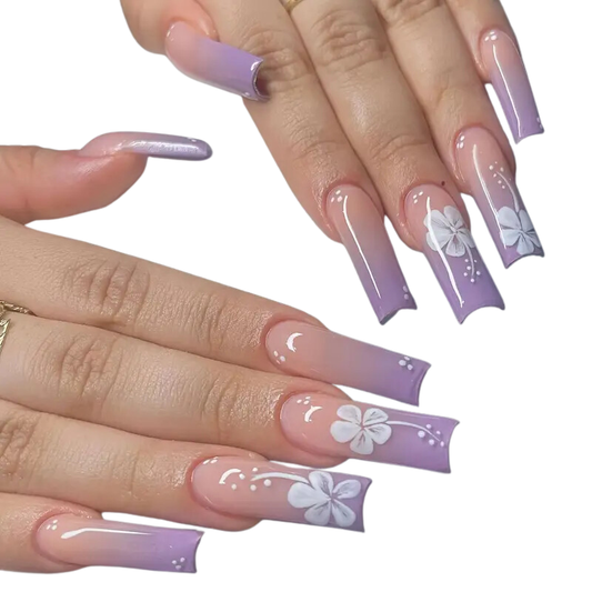 Violet Bloom Nails