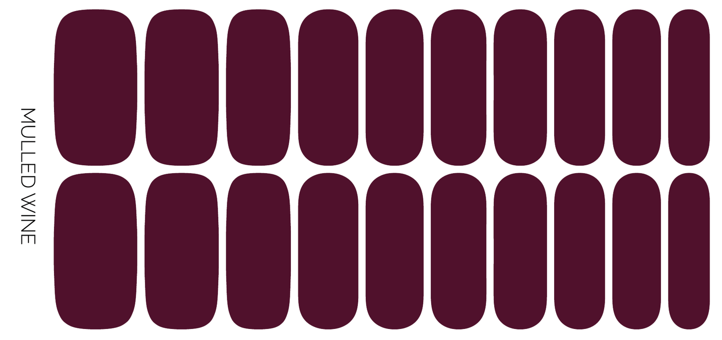 Mulled Wine | Deep Burgundy Red Pearl Finish Nail Wraps